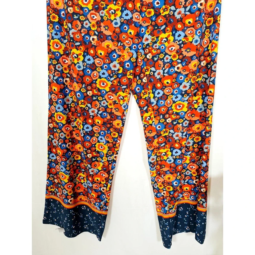 Melissa Paige Women's Floral Stretch Pants Large - Picture 4 of 5